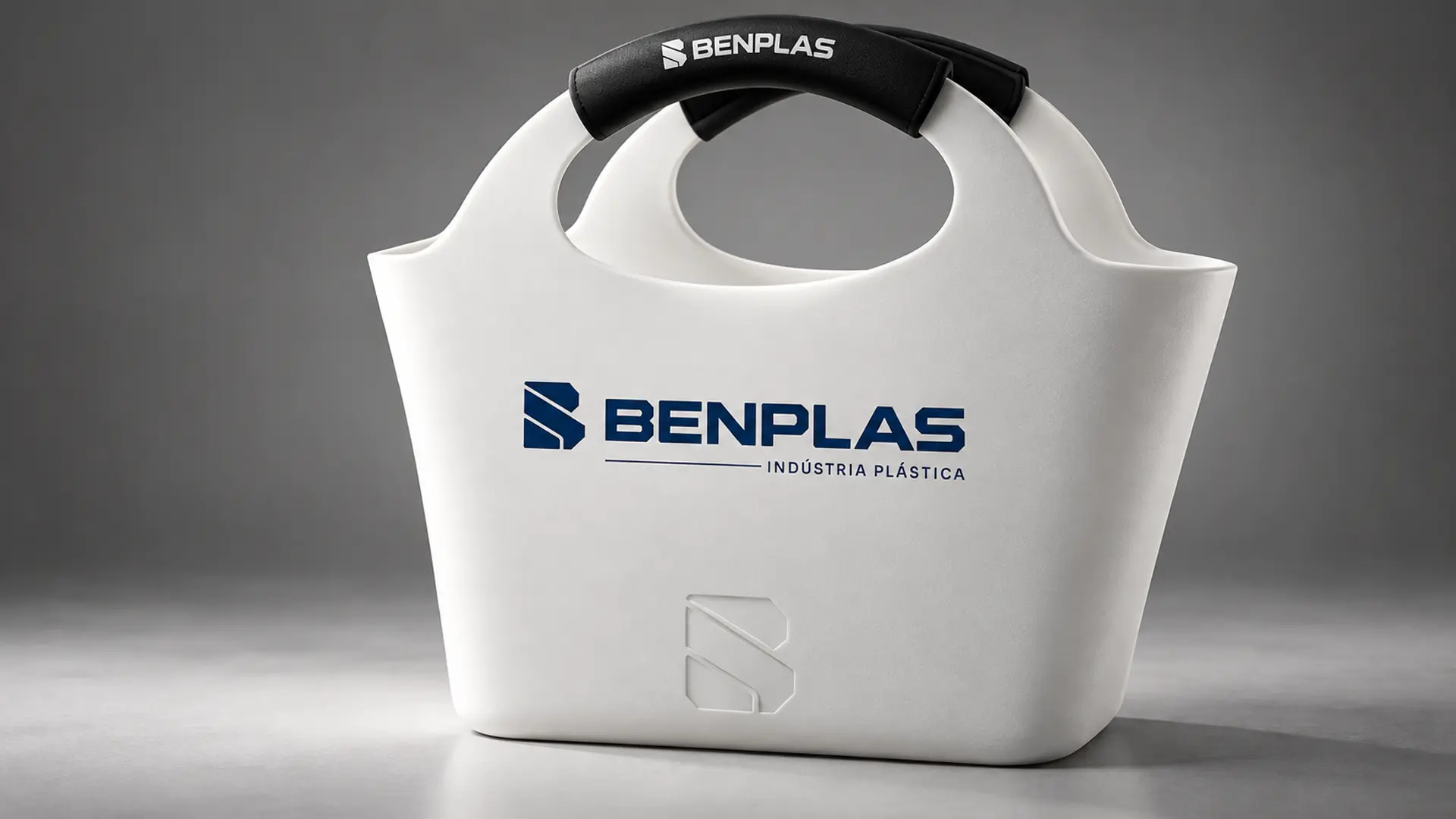Sacola multiuso branca com identidade BENPLAS